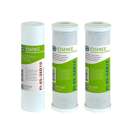 APEC Water Systems WFS-1000 3 Stage Under-Sink Water Filter System, White & Filter-Set-ES High Capacity Replacement Pre-Filter Set for Essence Series Reverse Osmosis Water Filter System Stage 1-3