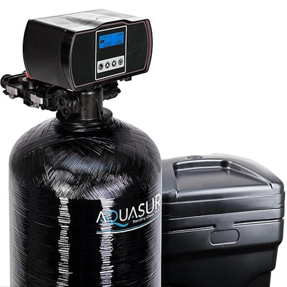 Aquasure Harmony Series Whole House Water Softener with High Efficiency Digital Metered Control Head and Fine Mesh Resin (64,000 Grains)