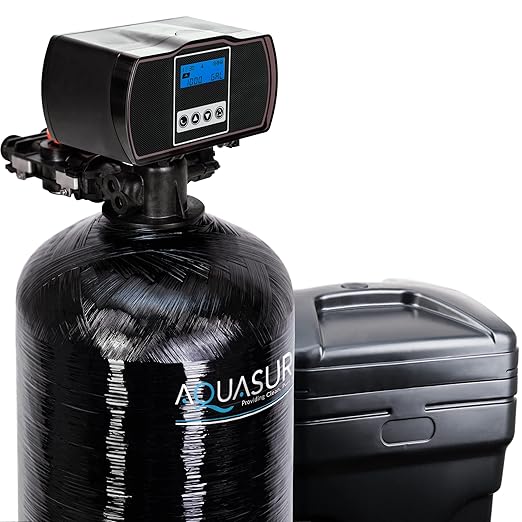 Aquasure Harmony Series Whole House Water Softener with High Efficiency Digital Metered Control Head and Fine Mesh Resin (64,000 Grains)