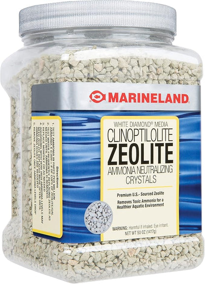 Marineland White Diamond 50 Ounces, Removes Toxic Ammonia, Aquarium Filter Media