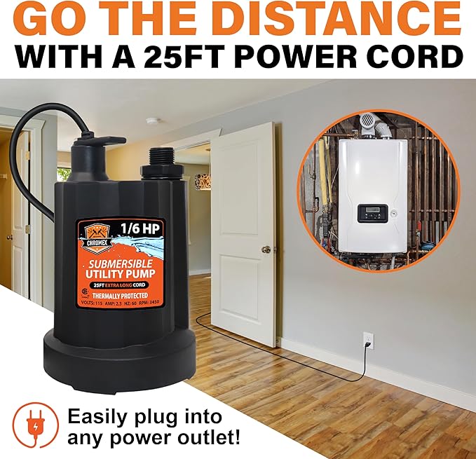 Tankless Water Heater Flush Kit with Certified Liquid Descaling Solution and 1/6HP Heavy Duty Pump with 25 Ft Extra Long Power Cord
