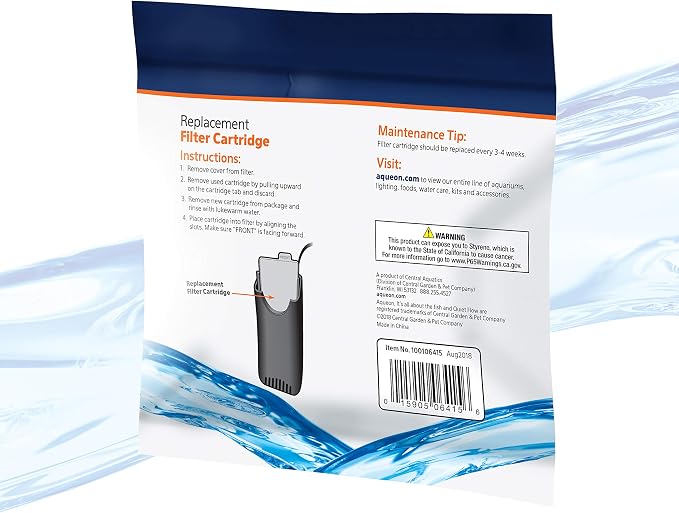 Aqueon Replacement Filter Cartridges, Fish Filters, Extra Small - 3 Pack