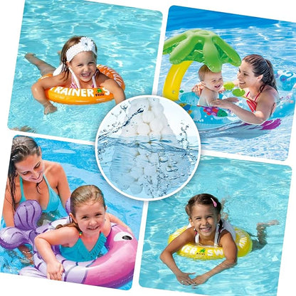 Pool Filter Balls (3.5 lbs) - Replaces 100 lbs of Filter Sand, Reusable & Eco-Friendly Polyester Fiber Filter Media for Sand Filter Pumps, Swimming Pools, Hot Tubs & Aquariums
