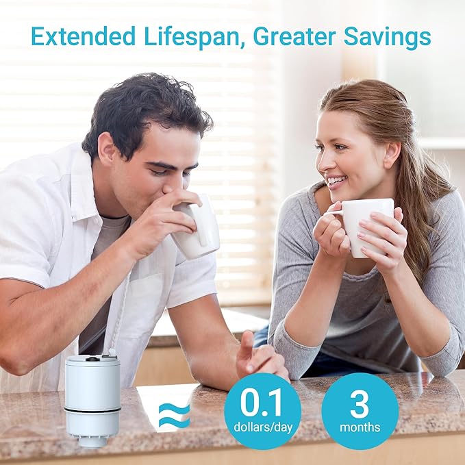 [Alkaline] AQUA CREST CF08D Faucet Filter, Compatible with All PUR® Plus Water Filter, PUR® Plus RF9999® Faucet Water Filter, 6-Month, 1800-Gallon, 6 Pack