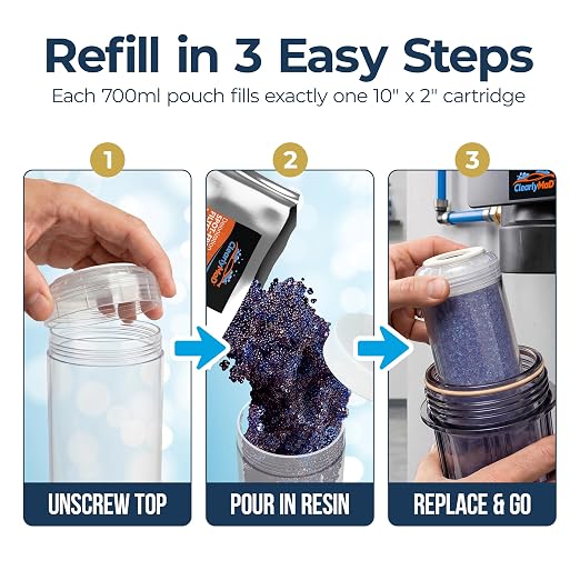 4.2 L Bulk Deionization DI Resin Filter Cartridge Refill for Deionized Spot Free Car Wash, RV, Motorcycle, Water Deionizer System, 700 ml x 6 Pouches