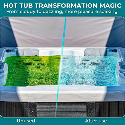 POOLACC Spa Clarifier Hot Tub - Clears Cloudy Water, Improves Filter Efficiency, Keeps Your Spa Balanced - Highly Concentrated Spa Hot Tub Chemical Water Clarifier, Fit All Spas & Hot Tubs - 16 Oz