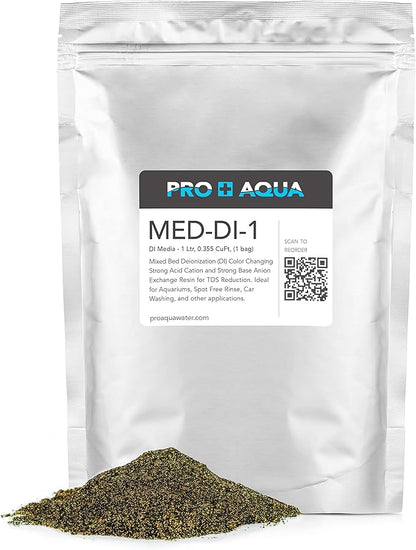 DI Resin Replacement Refill Deionization Color Changing Premium Grade, TDS Filtration, Aquariums, Spot Free Rinse, 1L