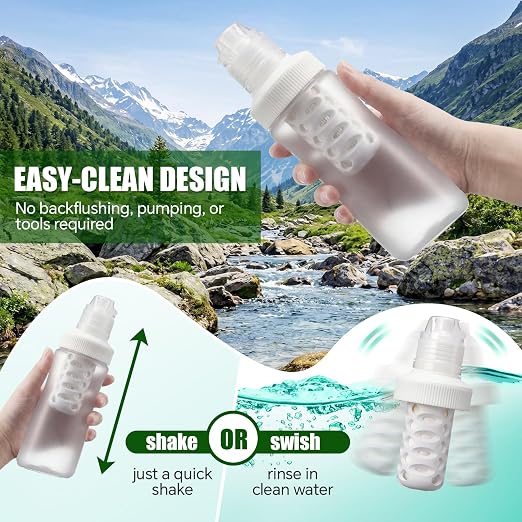 Amyhill 4 Pack Water Filter Cartridge Compatible with Katadyn Befree - 2L/min Open Flow 1000L Capacity 42mm Openings Wide-Mouth Bottle Filtration for Outdoor Hiking, Sports, Running & Cycling