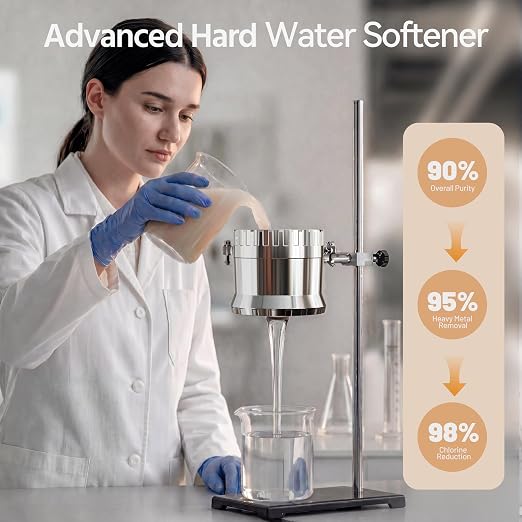 JDO Bath Filter for Tub Faucet - 3000 Gallon Bathtub Water Filter, Hard Water Softener to Remove Chlorine and Heavy Metals, Chrome