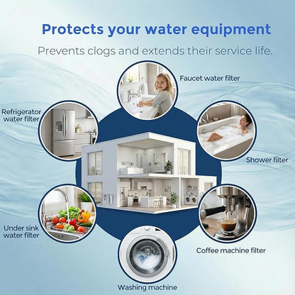 5 Micron 20" x 2.5" Whole House PP Sediment Water Filter Replacement Cartridge Compatible with All Standard 20-Inch RO Units & Well Water Filters, 6Pack