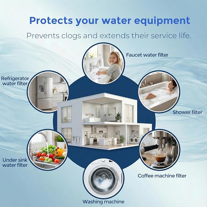 5 Micron 10" x 4.5" Whole House Sediment Water Filter Replacement Cartridge for DGD-5005,Culligan WH-HD200-C,HD-950A, AP817,RFC-BBSA, AP810, SED-154, 4PACK