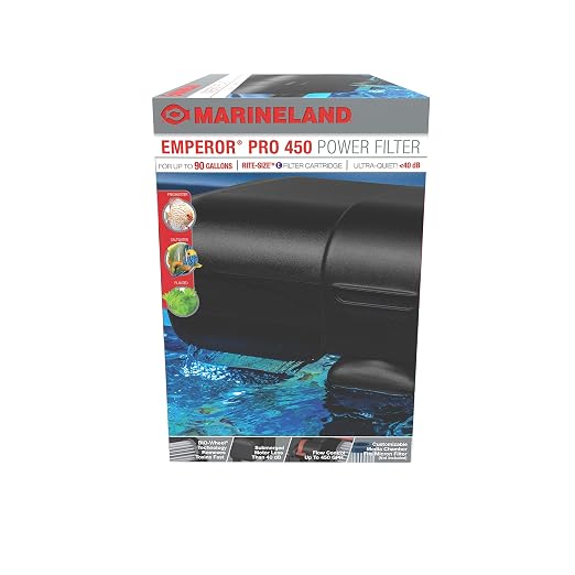 Marineland Bio-Wheel Penguin 450 GPH Power Aquarium Filter, Ultra-Quiet Hang-On-Back Fish Tank Filter with Multi-Stage Filtration for Aquariums Up to 90 Gallons