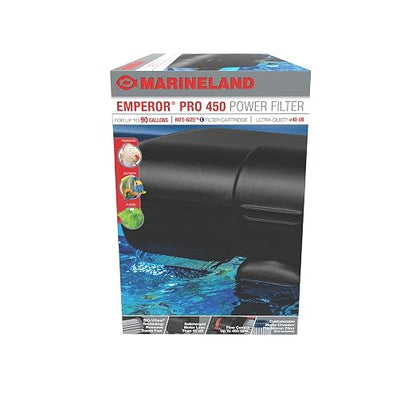Marineland Bio-Wheel Penguin 450 GPH Power Aquarium Filter, Ultra-Quiet Hang-On-Back Fish Tank Filter with Multi-Stage Filtration for Aquariums Up to 90 Gallons