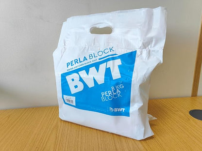 BWT SALTBLO Water Softener Block Salt, White, 8 kg, Set of 2 Pieces