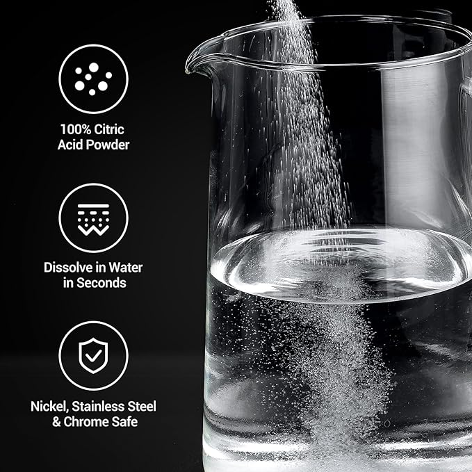 Gevi Household Ice Maker Descaling Powder | 8 Use & Individually Packed for Each Use | Organic ice maker clean Descaler Compatible with All Major Brands