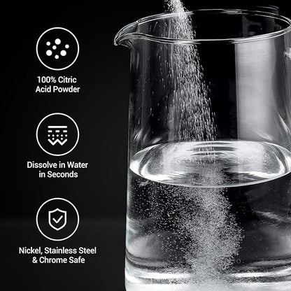 Gevi Household Ice Maker Descaling Powder | 8 Use & Individually Packed for Each Use | Organic ice maker clean Descaler Compatible with All Major Brands