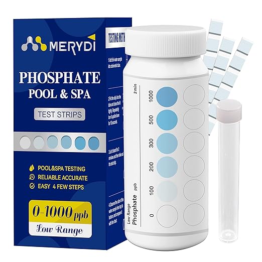 Phosphate Test Kit for Pool,50 Strips Phosphate Test Strip