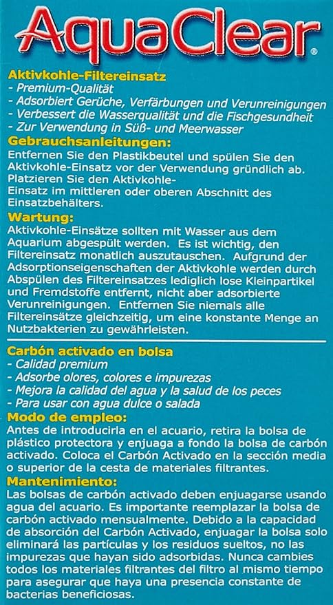 AquaClear 20 Activated Carbon, 1.5 Ounce, White, (A597)