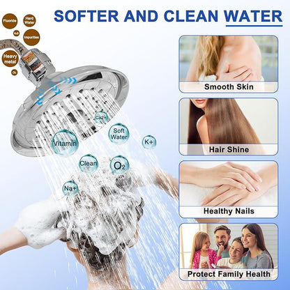 4 Pack 15 Stage Shower Filter Replacement Cartridge Filter with Vitamin C Shower Head Replacement for Hard Water by Cenipar