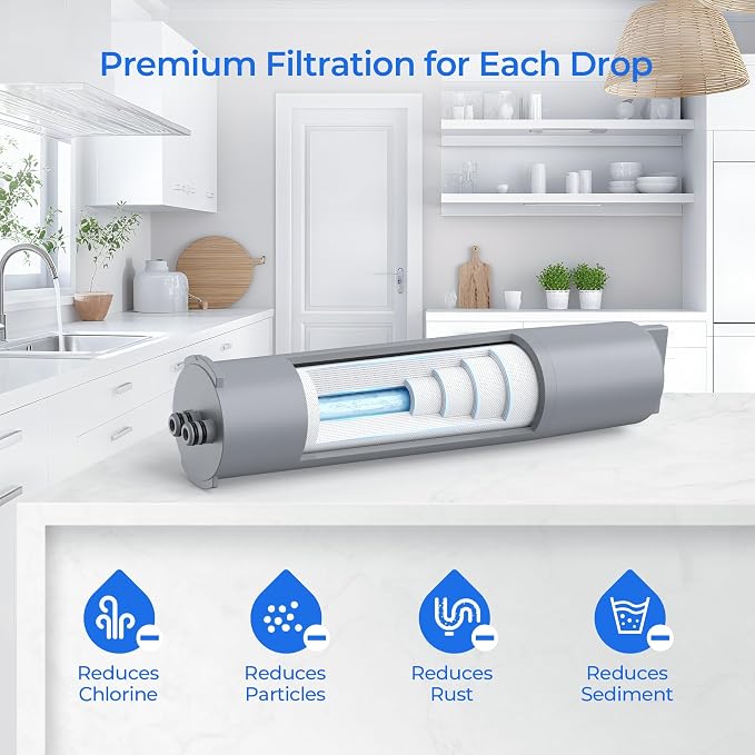 11 Plus/UPF 8 Sediment Replacement Filter, 2-Pack | Compatible with DuPure 11 Plus Sediment Filter & Platinum Pure Plus 2-Stage Filtration System Pre-Filter