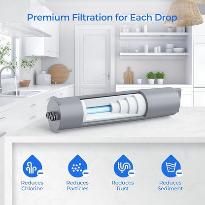 11 Plus/UPF 8 Sediment Replacement Filter, 2-Pack | Compatible with DuPure 11 Plus Sediment Filter & Platinum Pure Plus 2-Stage Filtration System Pre-Filter