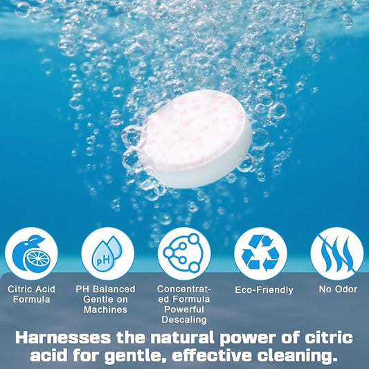 xcivi 40 Count Descaling Tablets for Momcozy, Baby Brezza Bottle Washer | Compatible with Momcozy/Baby/Brezza/GROWNSY Bottle Washer, Descaling Tablets for Milk & Limescale Removal, Natural Non-toxic