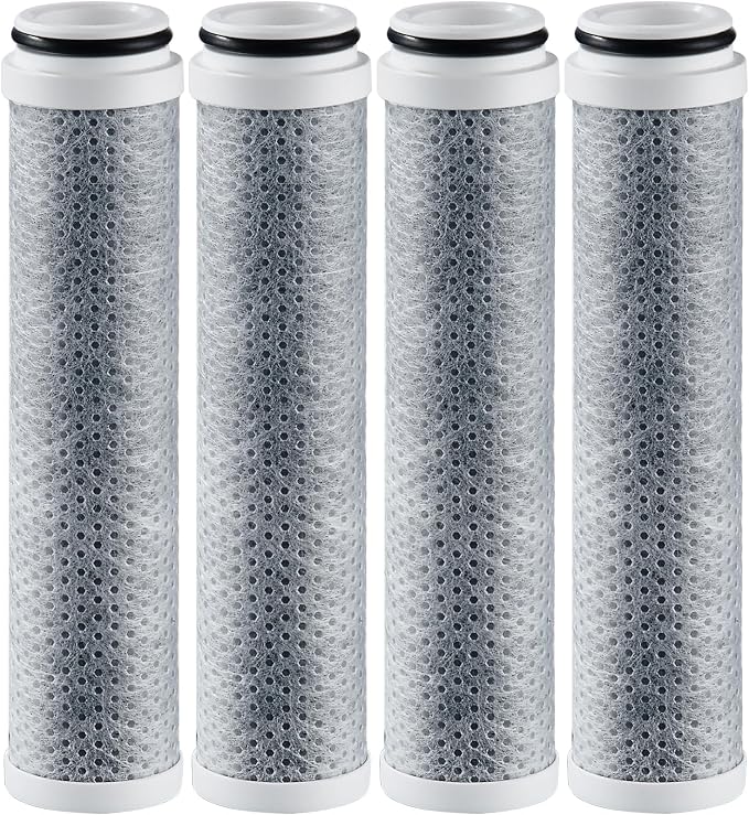 Cobbe 4 Pack Replacement Filters for Handheld Shower Head - Filters Over 99% Of Chlorine - Water Softener Filters Beads for Hard Water