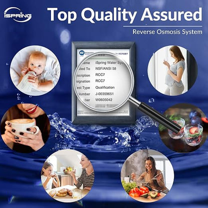 iSpring RCC7 75 GPD 5-Stage RO System & FA15 Alkaline Mineral Filter Cartridge Bundle