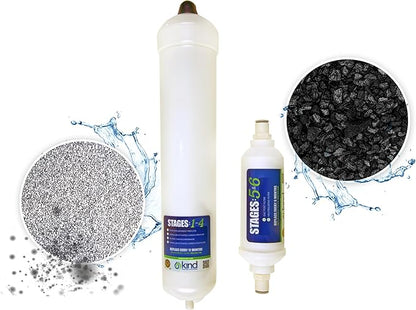 Kind Water Systems - 6-Stage Reverse Osmosis Drinking Water System Replacement Filter – Stages 5-6 - Compatible with Pelican 104851, PRO-RO-56R