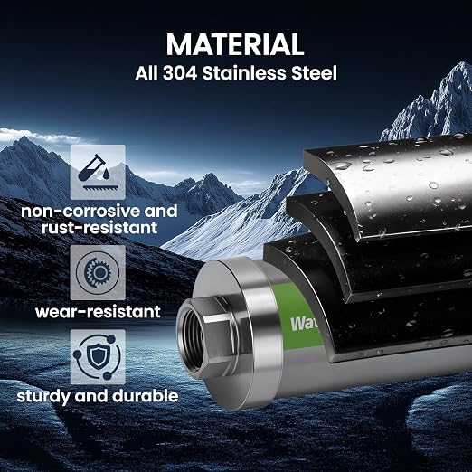 Salt-Free Water Descaler Sysrem – Central Whole-House Water Softener, 3/4" NPT, Polarization System, Prevents Scale Without Salt or Chemicals