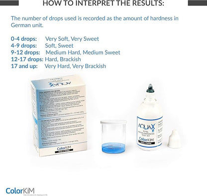 Total Water Hardness Test for Pool, Aquarium, and Drinking Water, and Improving Water Softener Efficiency, Hard Water Test Kit