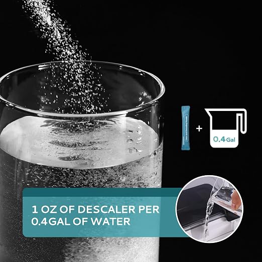 EUHOMY Ice Maker Cleaner & Descaler | 12 Use & Individually Packed for Each Use | Ice Machine Cleaner with Organic Citric Acid Descaling Powder Compatible with All Brands