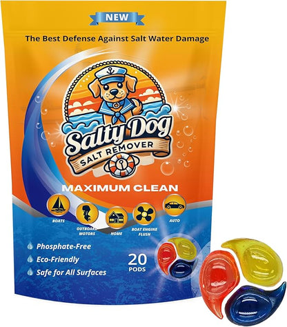 D Vein Salty Dog Salt Cleaner- All-Purpose Salt Remover for Boats, Cars, Houses & More | Eco-Friendly, Safe for All Surfaces | Easy-to-Use Solution for Salt & Grime Removal