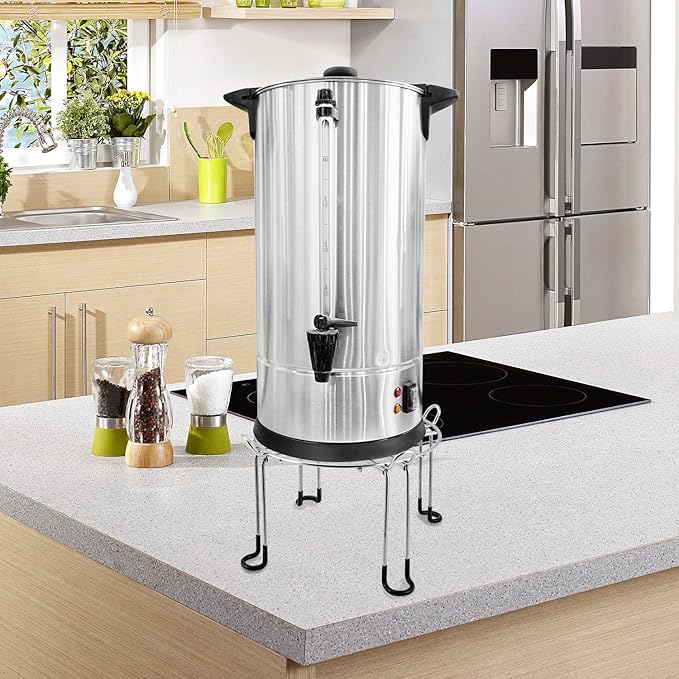 QWORK Stainless Steel Stand for Water Filter System, 7-Inch Height, 10-Inch Base Diameter