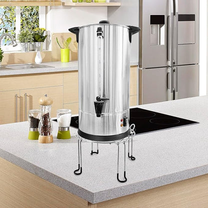 QWORK Stainless Steel Stand for Water Filter System, 7-Inch Height, 10-Inch Base Diameter