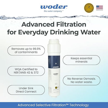 Under Sink Water Filter System, Removes PFAS, Lead & Chlorine, Keeps Essential Minerals, WQA Certified, Easy DIY Install, No Drilling, Ultra High Capacity, US Made (Gen4)