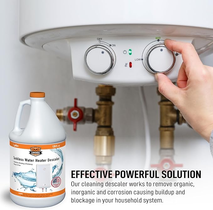 Chromex Tankless Water Heater Descaling Solution | Highly Effective Descale (4 gallon) (4)