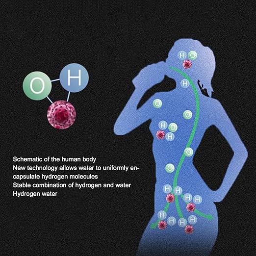 Hydrogen Water Bottle, PEM SPE Technology Electrolytic Water Glass Machine, Insulated Stainless Steel, Ionized Water Generator, Portable Cup for Home, Office, Daily, Drinking