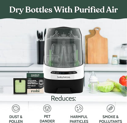 Roobi Hepa Filters Compatible with Baby Brezza. Specially Formulated for Washer Pro. 4 Carbon Neutral Replacement Pack.