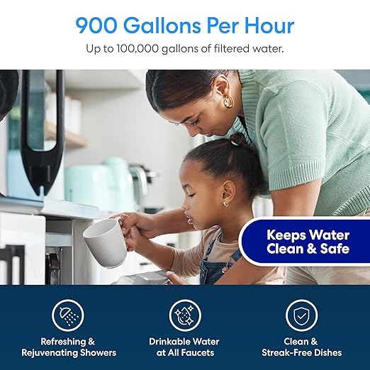Brio Whole House Water Filter System w/Gauges | 2 Stage Fast-Flow Filtration (5 Micron Sediment, CTO Carbon Block) 4.5" x 20" Filters | Improves Taste, Protects Home Appliances & Shower | 900 GPH