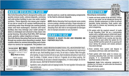 STAR BRITE Marine Descaling Fluid - Powerful, Ready-to-Use Engine Cleaner for Marine Deposits - 1 Gallon (084000)