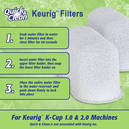 Quick & Clean 4-Pack Cleaning Cups with Descaler Bundle (2 Total Uses) - 2.0 Compatible, Descaling Solution for Keurig, Nespresso, Ninja, Delonghi, All Coffee and Espresso Machines (5)