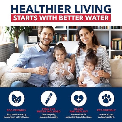 US Water Systems The All American 5 Stage Reverse Osmosis Water Filter – Made in USA, BPA-Free Under Sink Water Filter, High-Efficiency Reverse Osmosis System, Lifetime Support - Chrome Faucet