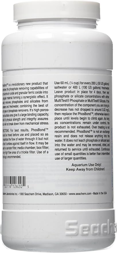 Seachem PhosBond Phosphate Silicate Remover Aquarium Filter Media, 500ml