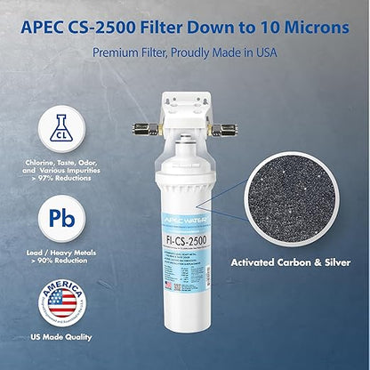 APEC Ultra High Capacity Under Sink Water Filtration System - Premium Quality US Made Filter (CS-2500)