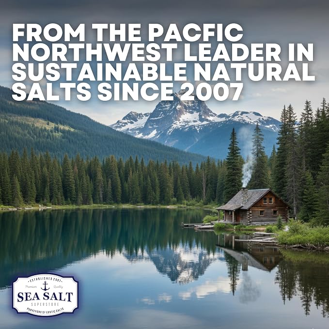 Sea Salt Natural Ice & Snow Melt - Pet & Kid Safe Safety Deicing Salt - 5 LBS Bag Covers 1250 SQ FT - No Chemicals - 100% Natural - Pacific Northwest - Waterproof Pouch