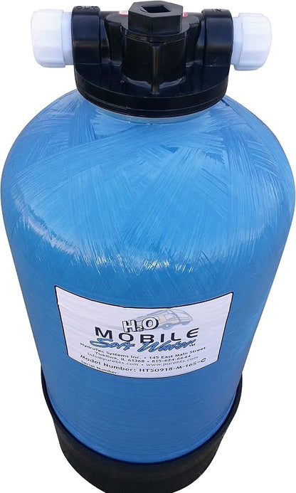 Portable 16,000 Grain (tm) Unit with Tank, Tank Head, Lead-Free Plastic NSF 61 Male GHC Tank Connections, Distributor, Resin and Instructions. Used in Rv & Car Wash Applications.