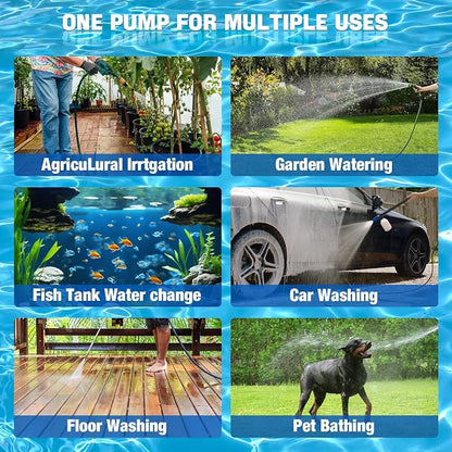 Mini Water Pump Compatible with Milwaukee M18 Battery, 500GPH Portable Sump Pump with Sediment Filters, for Pool Draining, Garden, Pond, Deep Well (Tool Only)