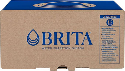 Brita Small 6 Cup Water Filter Pitcher, 1 BritaPlus Filter, Metro, Stone Blue (Package May Vary)