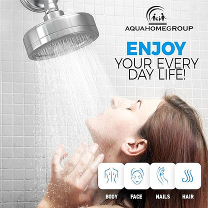 AquaHomeGroup 20 Stage + Vitamin C E and A Shower Filter Cartridge Bundle 2-Pack - Reduces Chlorine, Heavy Metals and Sediment - No Housing